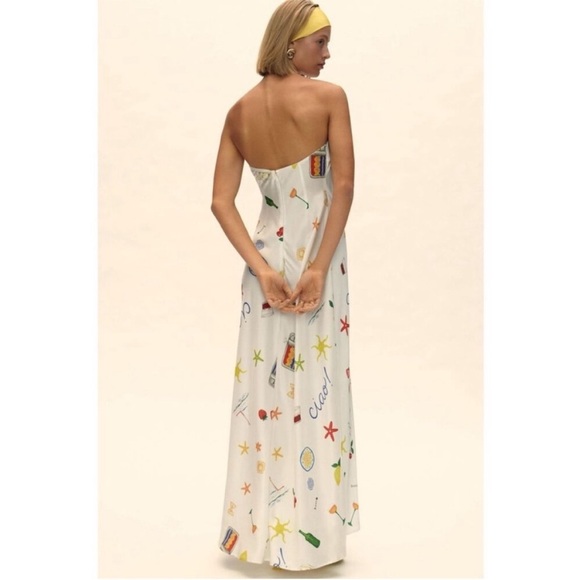 For love & lemons Carla Italian summer strapless maxi dress size XL New With Tag - Picture 4 of 8